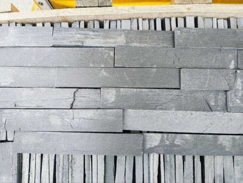 Плитка чёрная из натурального камня фасадная 30 см * 5 см, толщина 7 мм -30 мм купить в Дедовске