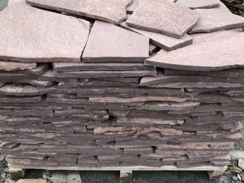 Плитняк лемезит бордовый для облицовки цоколя 20-25 мм  купить в Дедовске