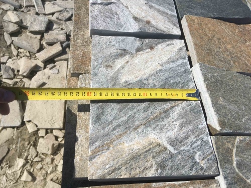 Плитка пилёная златолит Уральский для цоколя, отмостки купить в Дедовске